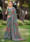 Ambika Vol 6 By Kashvi Chocolate Printed Glass Work Saree
